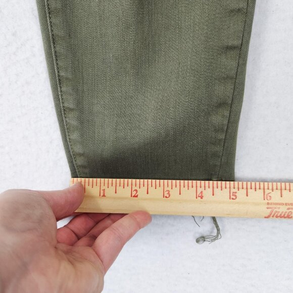 Liverpool Jeans Womens 2 Petite Green Gia Glider Skinny Leg Raw Hem Mid Rise - Picture 7 of 13